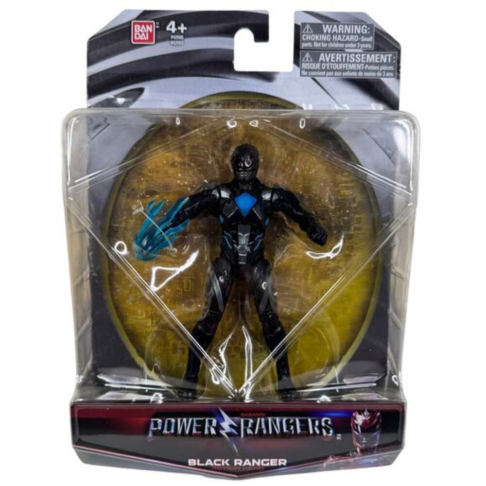 Power Rangers Mighty Morphin Movie Black Ranger 5" Action Figure New 2016